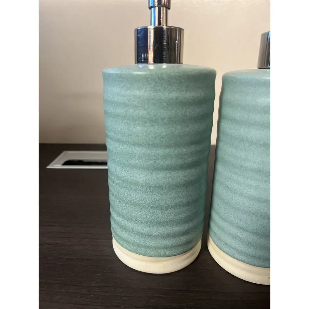 (1) Threshold Ceramic Lotion/Soap Pump/Containers.
